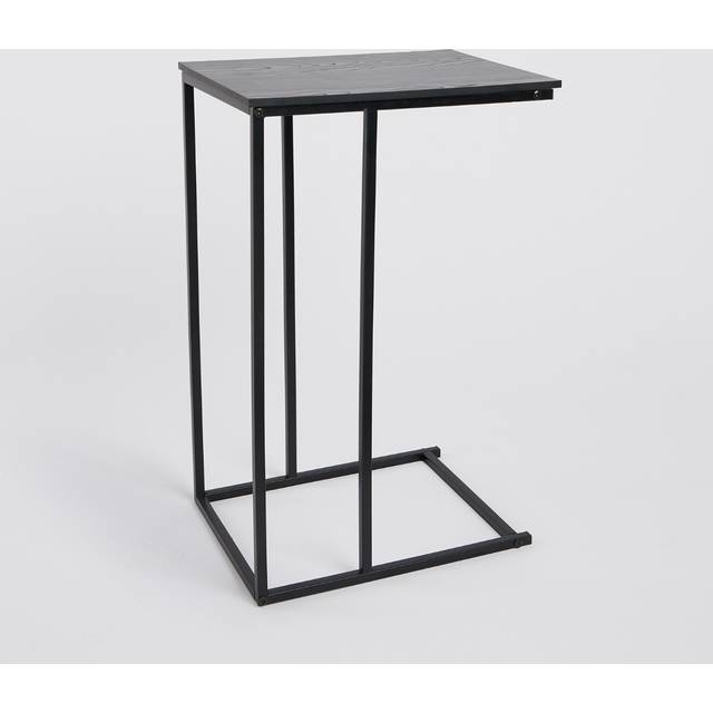 OHS C Shape Side Table - Black Wood