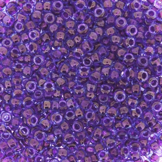 Miyuki Round Rocaille Seed Beads Size 80 22 Grams Fuchsia Lined Aqua 8352