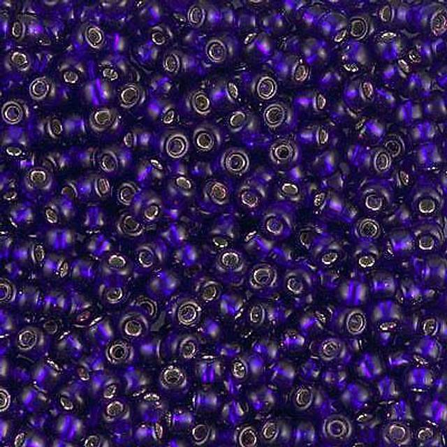 Miyuki Round Seed Beads Size 80 22 Grams Silver Lined Dark Violet