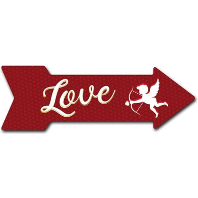 SignMission D-A-10-999761 10 x 30 in. Indoor & Outdoor Decor Direction Sticker Vinyl Wall Decals - Love - 24 in.