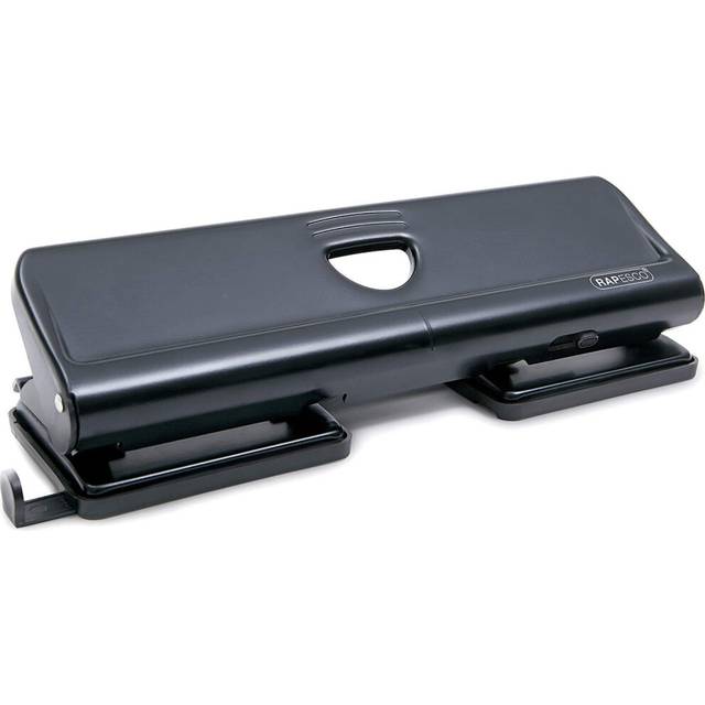 Rapesco 1054 720 4-Hole Metal Punch, 22 Sheet Capacity, Black