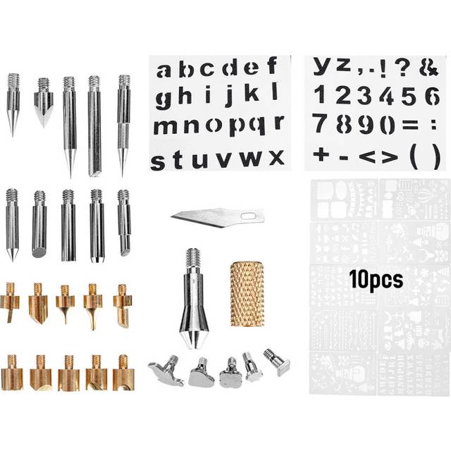 (33Pcs) 60W Electric Soldering Iron Adjustable Temperature Welding Wood Burning Tools Kit