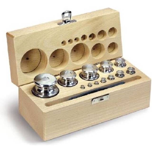 Kern 333-05 1 mg-500 g F2 Class Set of Weight in Wooden Box with Finely Turned Stainless Steel