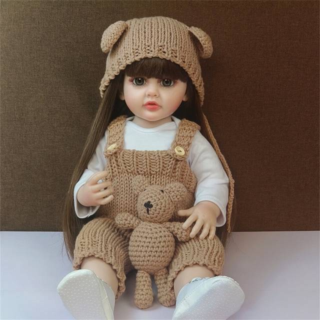 (G, L) Lifelike Reborn Dolls Realistic Full Silicone Baby Bebe Vinyl 50CM Newborn Girl Doll