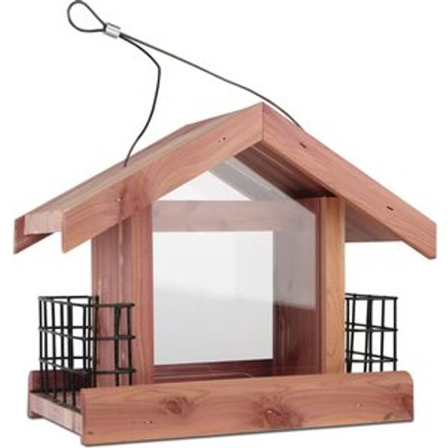 Pennington Cedar Chalet Bird Feeder 2 Pounds and 2 Suet Cakes