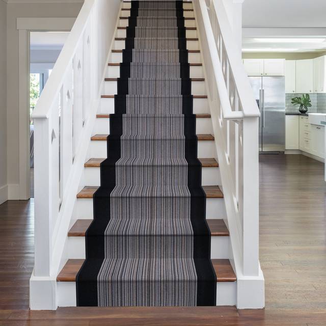 Rosalind Wheeler Allante Looped Graphite Stair Runner Graphite Runner 810cm x 100cm