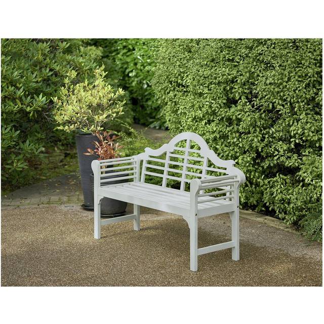 Greenhurst PU Coated Lutyens Bench White, White