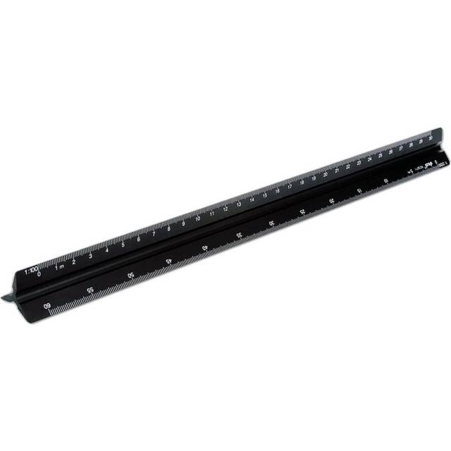 Architectural Ruler 30 cm Aluminum Triangular Ruler Various Scales 1:20, 1:25, 1:50, 1:75, 1:100, 1:125 for Architects