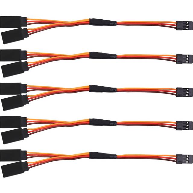 5Pcs 150mm Y Type Extended Line Extension Lead Wire Cable For Futaba Jr Y Harness Servo Lead Extension