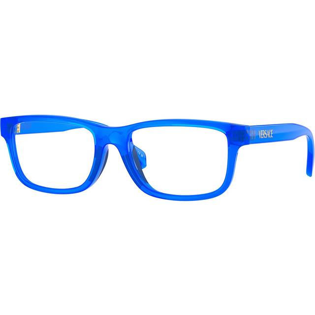 Versace VK3013U Kids 5536 Kids' Eyeglasses Blue Size 49 (Frame Only) - Blue Light Block Available - Transparent Royal Blue (49)
