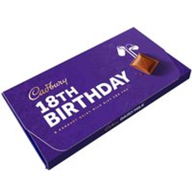 Cadbury 18th Birthday Dairy Milk Chocolate Bar with Gift Envelope