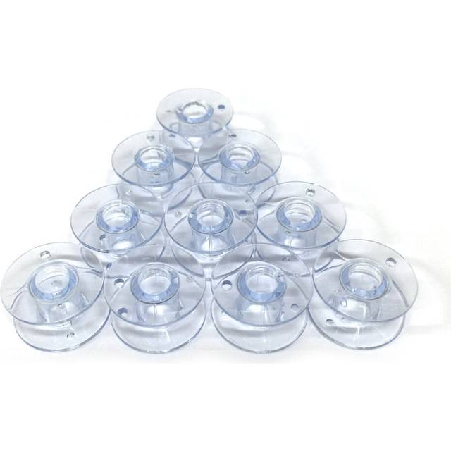 Cutex 10 Plastic Bobbins Compatible with Husqvarna Viking Emerald 116 118 183 Sewing Machines