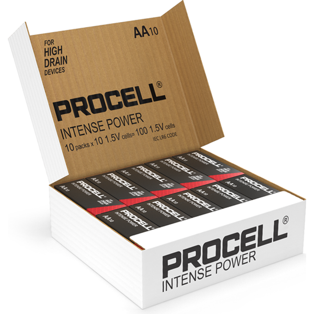 Duracell Procell Intense Power AA LR6 PX1500 Batteries | Box of 100