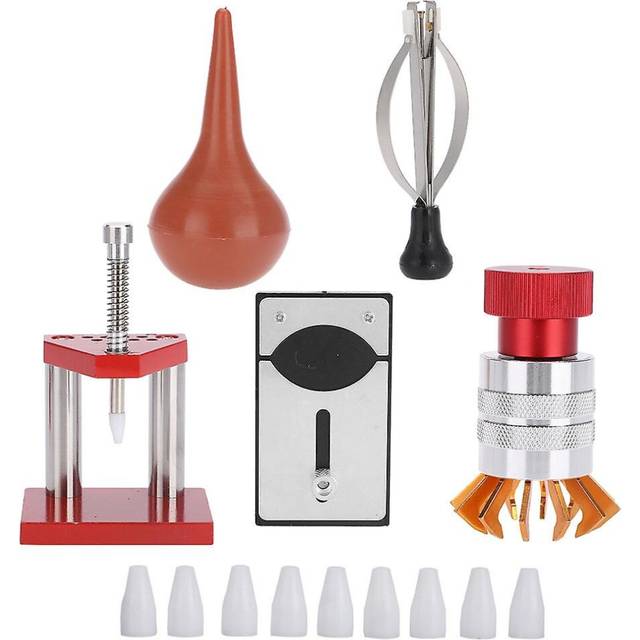 5pcs Watch Repair Set Kit Rubber Dust Air Blower Watch Back Case Opener Hand Setting Tool