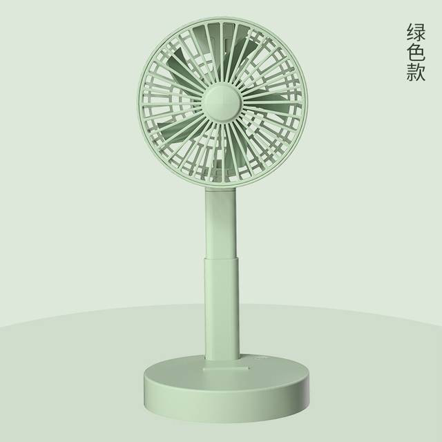 (Green) Cute New Pet Folding Mini Portable Cute Handheld Electric Fan Usb Charging