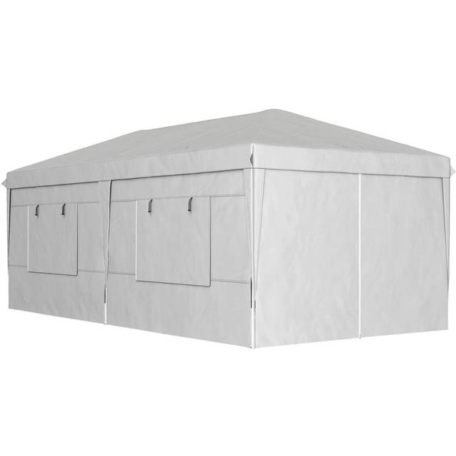 Lusthus ca 3x6m, vattenavvisande, stabilt, vintersäkert hopfällbart lusthus, UV-skydd 50+, hopfällbart partytält, trädgårdstält