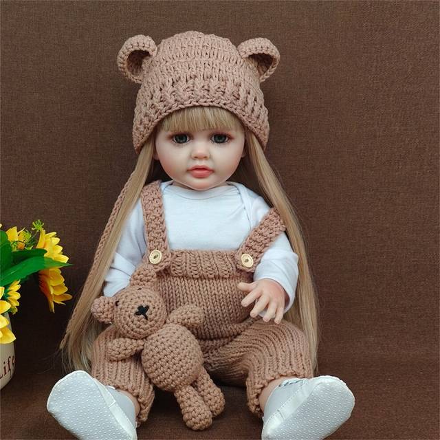 (I, L) Lifelike Reborn Dolls Realistic Full Silicone Baby Bebe Vinyl 50CM Newborn Girl Doll