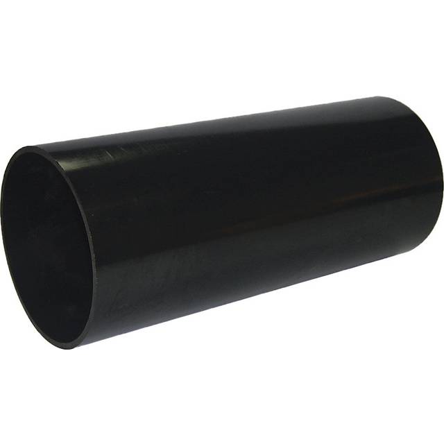 FloPlast 110mm Black Soil Pipe Single Socket - 1m