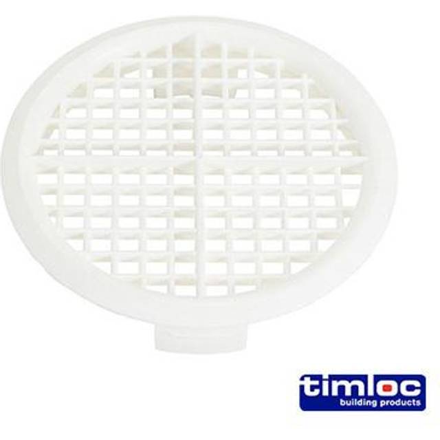 Timloc Push In Soffit Vent 70mm Diameter White (Pack of 10)