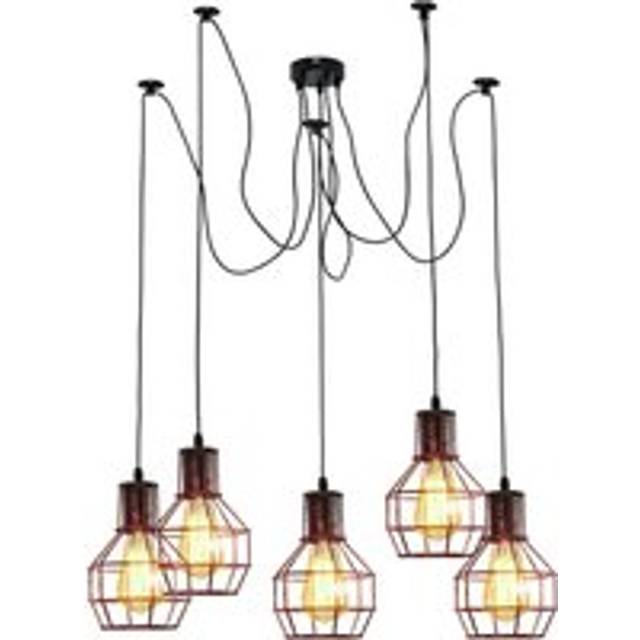 Spider Light Fixture Adjustable E27 Retro Ceiling Light~1590 - Rustic Red - Yes