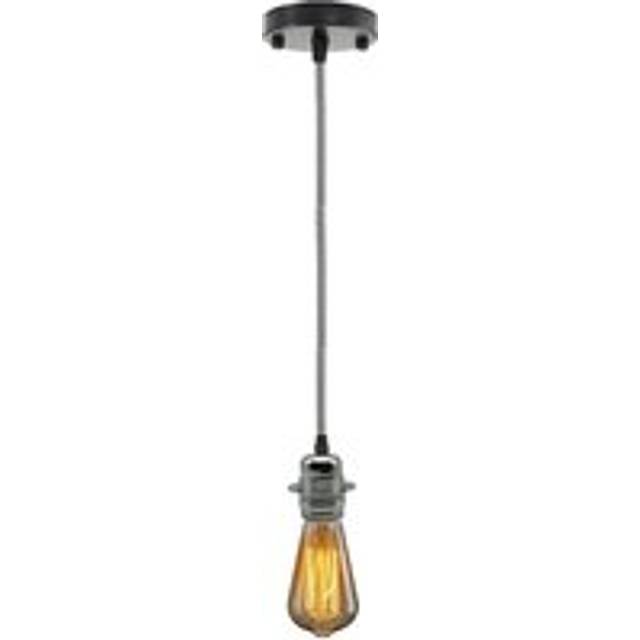 Ceiling Rose Fabric Flex Pendant Light Lamp Holder~2336 - black and white