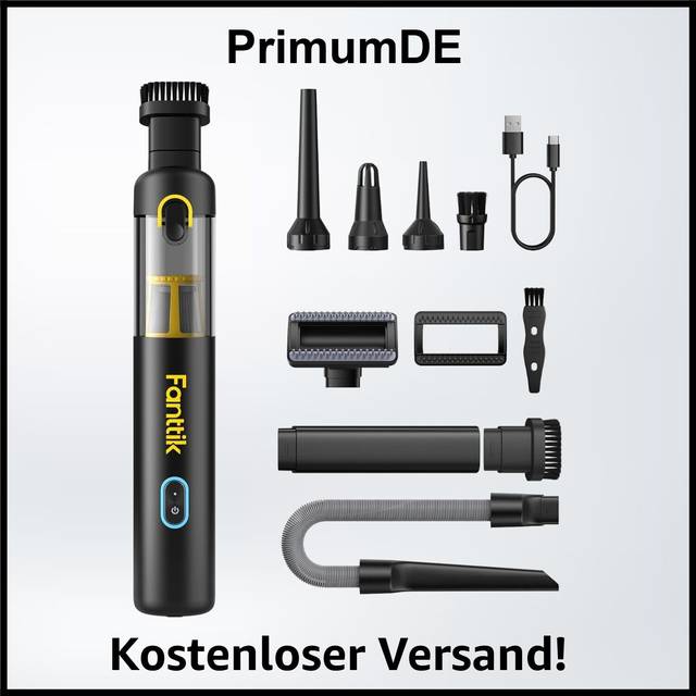 Fanttik Slim V8 Apex Car Vacuum  19000PA High Power  4 in 1 Portable Mini Vacuum  25H TypeC Fast Charge  40 Mins Runtime  Robu