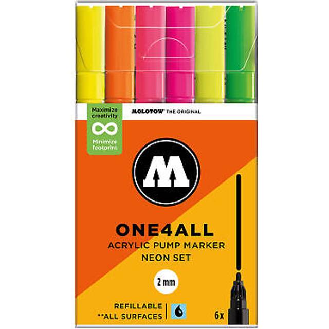 Molotow : One4All : 127HS : Acrylic Marker : Neon Set of 6