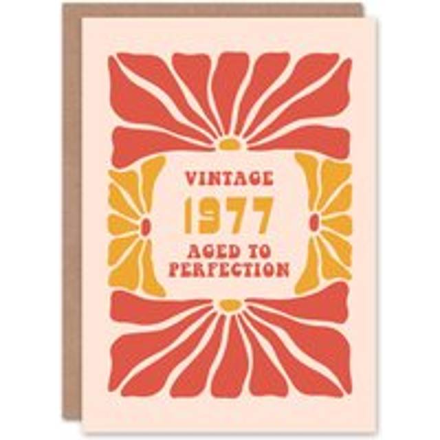 Vintage retro for her flower 60s born 1977 aged 48 years old 48th birthday card