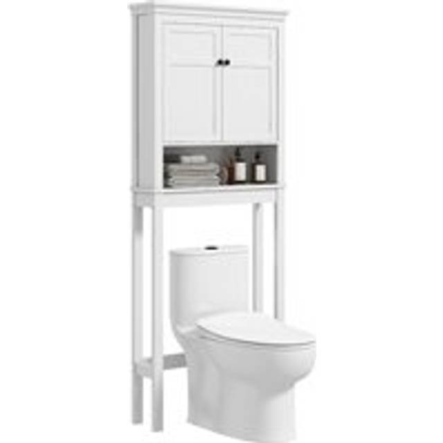 HOMCOM Over Toilet Storage Unit 3-Tier Freestanding Washing Machine Cabinet