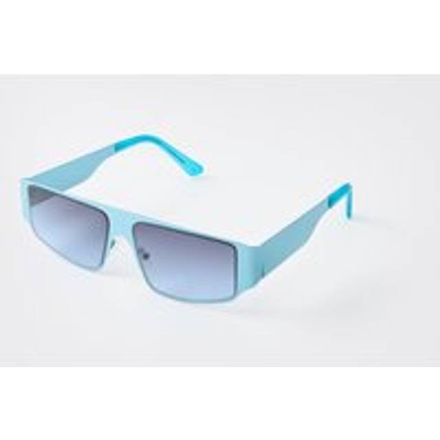Metallic Blue Visor Sunglasses - One Size