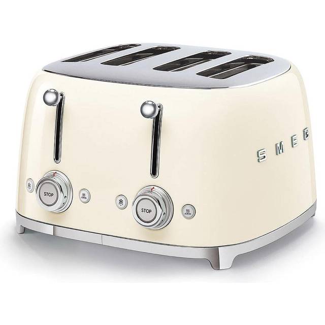 Smeg TSF03CRUK 50's Retro Style 4 Slice Toaster - Cream