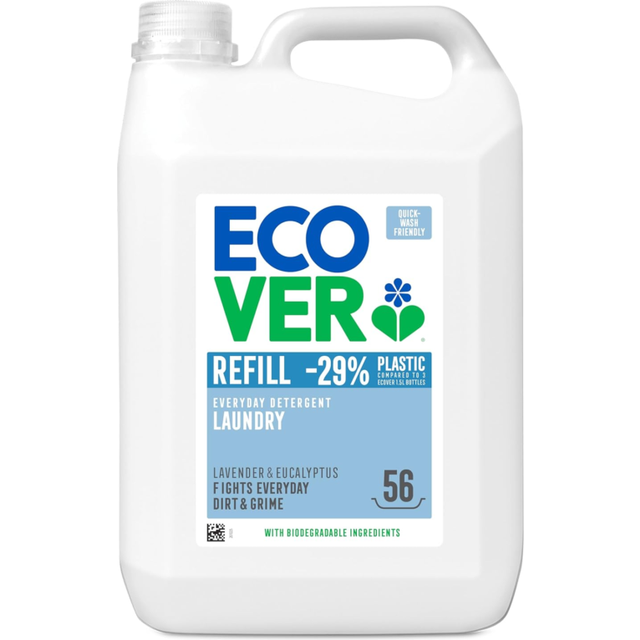 Non-bio laundry washing liquid, lavender & eucalyptus, 56 washes, 5l
