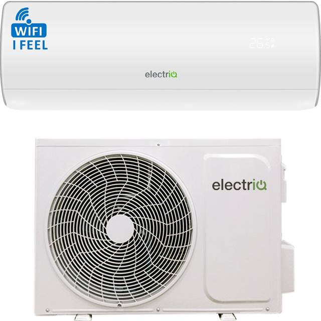 electriQ iQool 9000 BTU Wall Mounted Air Conditioner with Heating Function - White