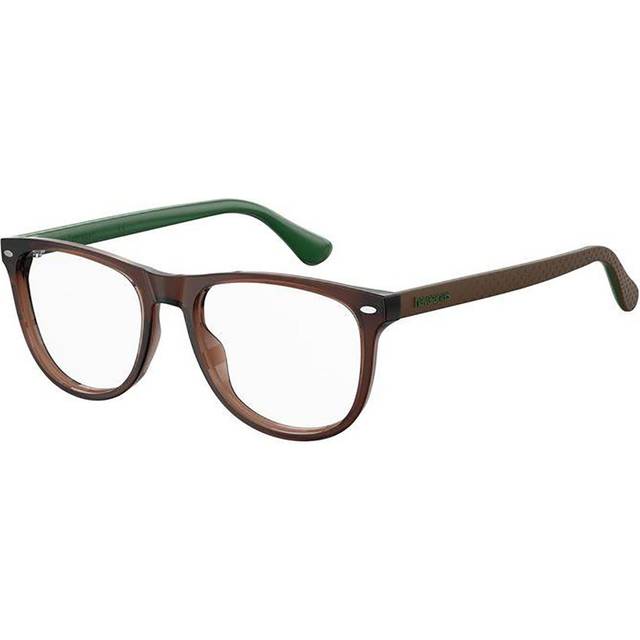 Havaianas MACAE/V XL7 Men's Eyeglasses Brown Size 52 (Frame Only) - Blue Light Block Available - Transparent Dark Brown (52)