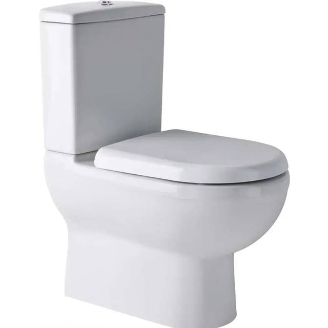 Dura Close Coupled Back To Wall Eco Vortex Comfort Height Toilet and Soft Close Seat - White
