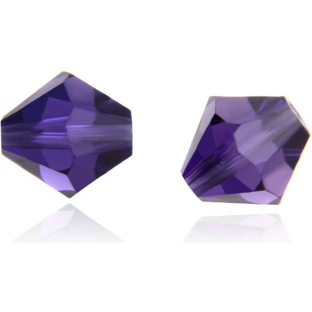 24pcs Adabele Austrian 10mm Faceted Bicone Crystal Beads Purple Velvet