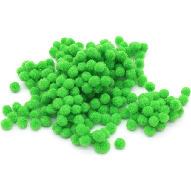 2000pcs 6mm Pom Poms for Hobby Supplies and DIY Creative Crafts Decorations Green