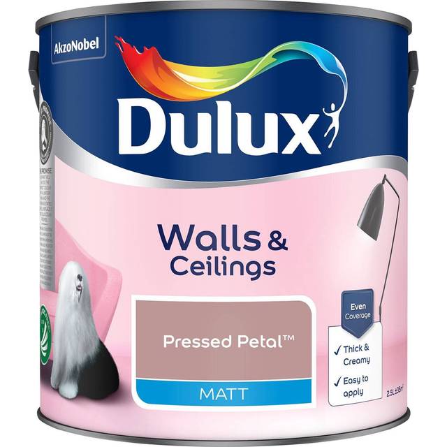 Dulux Matt Emulsion Paint - Pressed Petal - 2.5 L - Pink