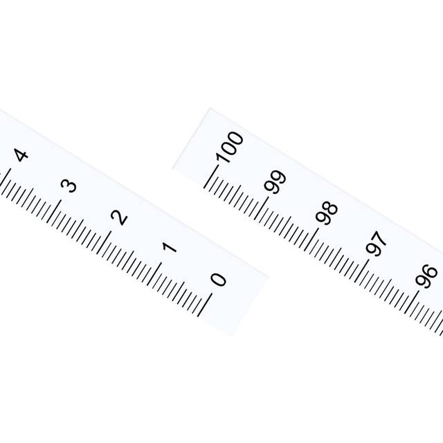 Adhesive Tape Measure - [100cm X Vertical Read] Sticky Ruler Tape, White