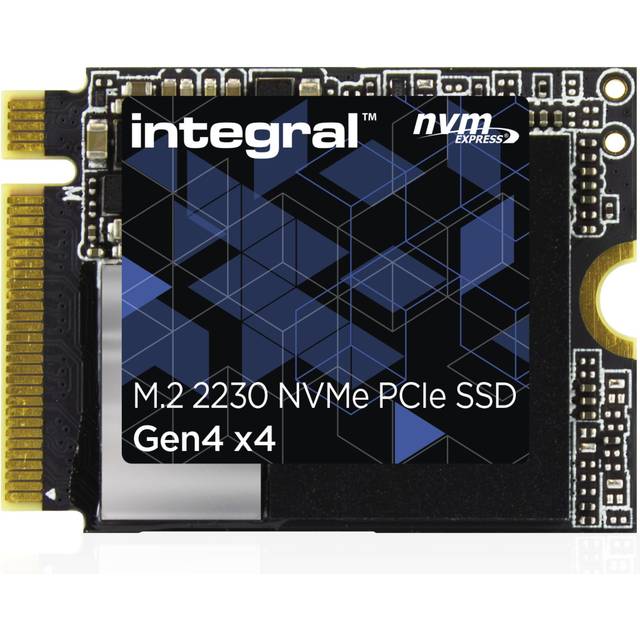 Integrerad 2 TB M.2 NVMe 2230 PCIe Gen4 x4 SSD – läshastighet upp till 5 000 MB/s, skrivhastighet upp till 3 200 MB/s – intern solid state-enhet. Ventilångdäck, Microsoft Surface Pro, PC och bärbar