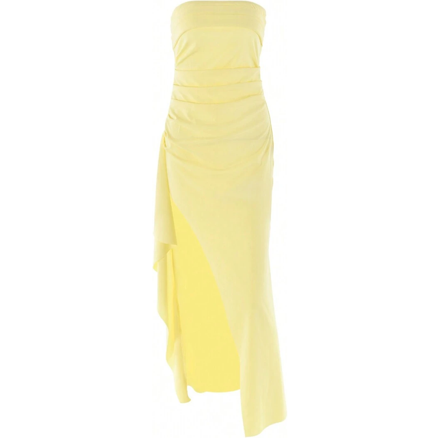 SHEIN Butter Yellow Backless Valentine Day Dress Sexy Spring Summer Dress Club, Bridesmaid Dress