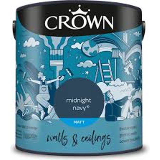 Crown Matt Emulsion Paint - Midnight Navy - 2.5L