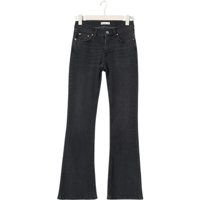 Gina Tricot-Low waist bootcut jeans-low straight jeans-Svart-40-Dam