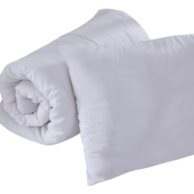7.5 Tog Childrens Duvet And Pillowcase Bed Set - White - Single