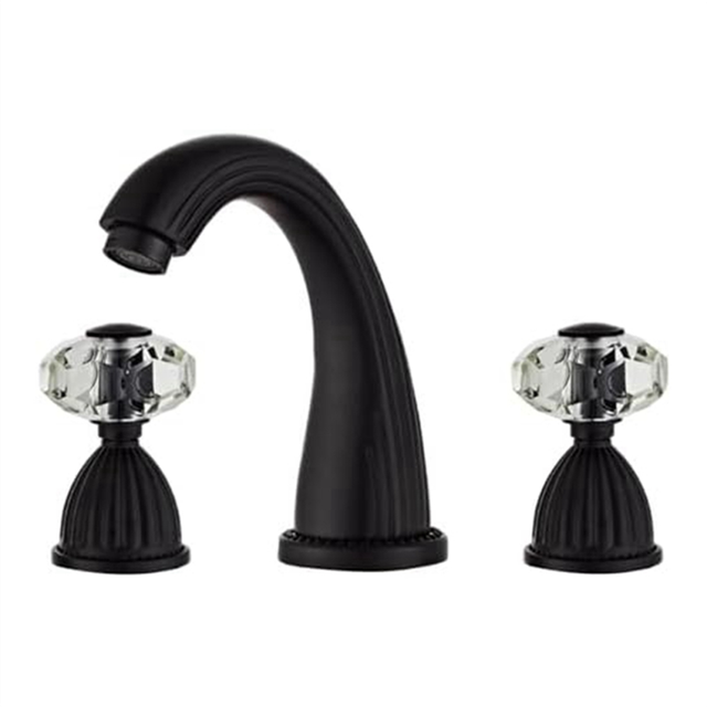 Vintage Style Two Handle Bathroom Faucet Three Hole Faucet