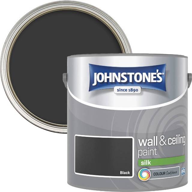 Johnstone's Silk Emulsion Paint, 2.5L, Black