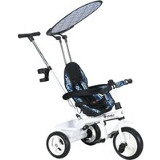 HOMCOM 6 In 1 White Kids Tricycle W/ Removable Handle For 1.5+ Year - Blue | TJ Hughes
