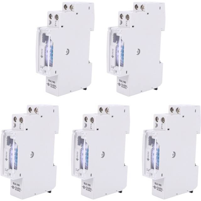 5X SUL180A 15 Minutes Mechanical Timer 24 Hours Programmable Din Rail Timer Time Switch