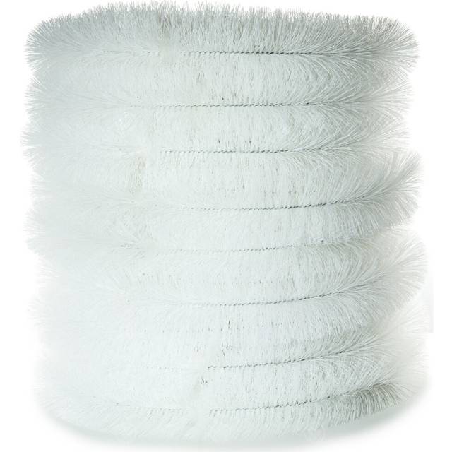 (28M) Gardenersdream White Gutter Brush Downpipe Bristle Drain Guard (4M Lengths)