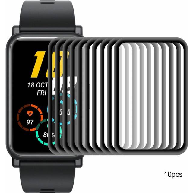 (NO.4) 3D Curved PC Soft Edge + PMMA Full Screen Coverage HD Watch Screen Protector Watch Film for Huawei Honor Watch ES